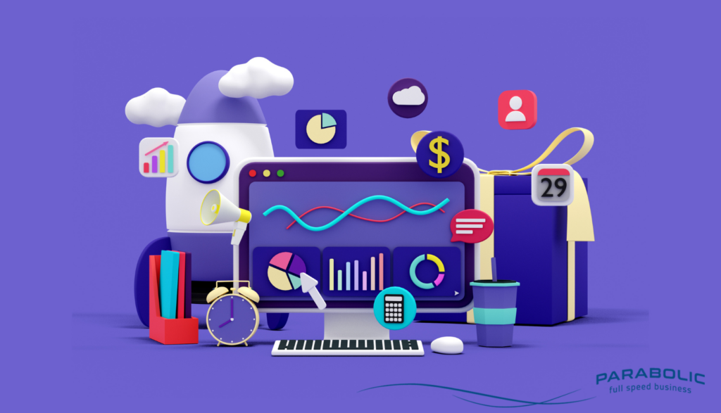 Grafico di crescita delle classifiche di ricerca SEO su schermo di computer.